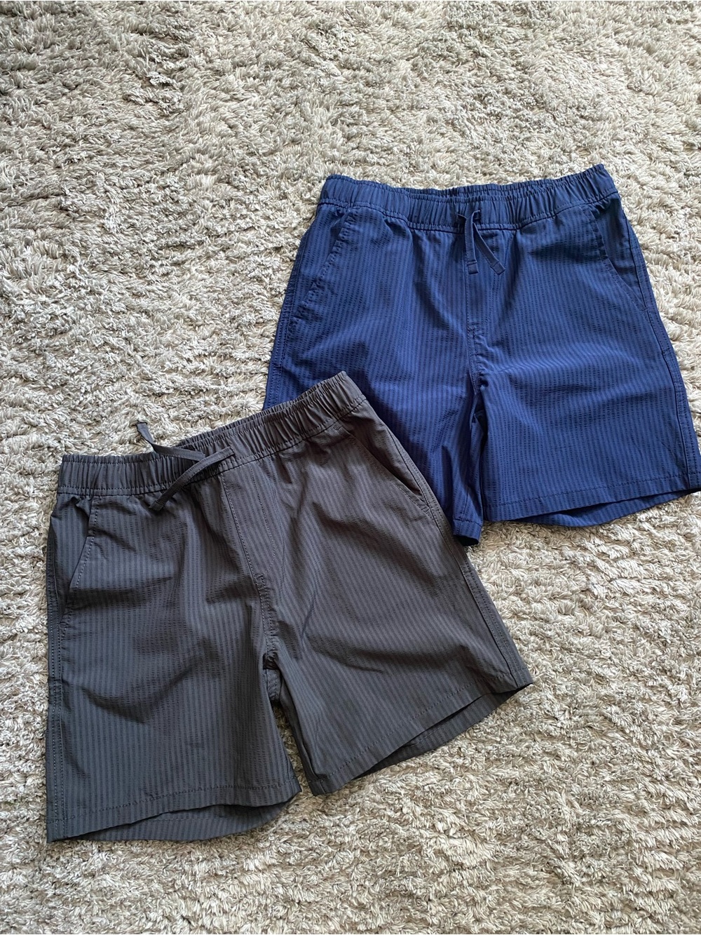 Cat & Jack Boys' Navy and Gray Elastic-Waist Shorts